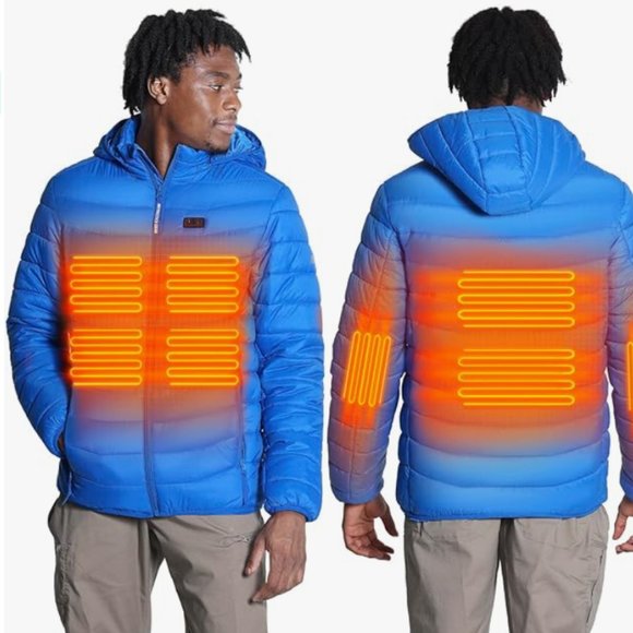 NEW Arctica Gear Lightweight Heated 6 area Jacket with 12V/5A Power Bank XL blue - Picture 2 of 5